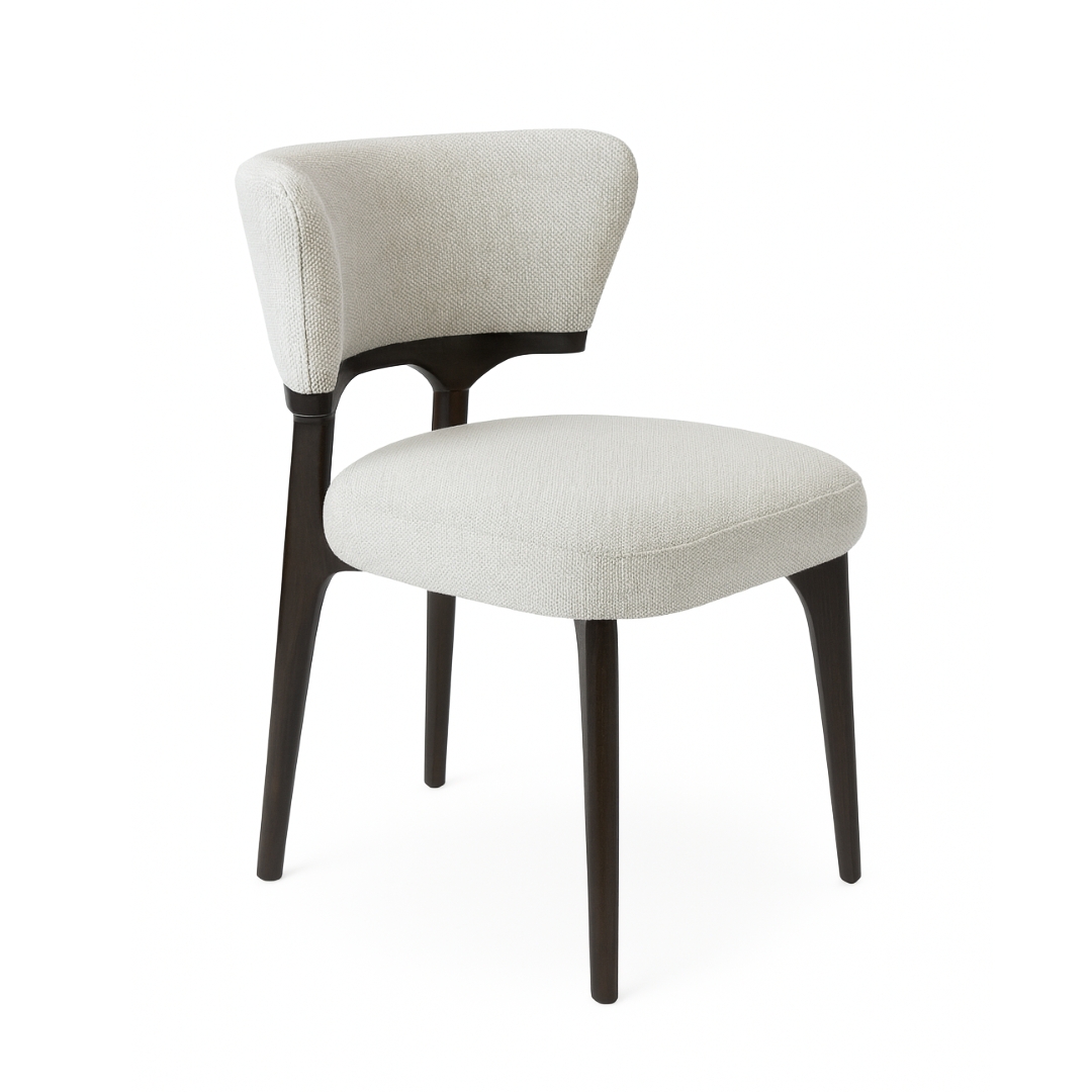 Anna Dining Chair: Grey Linen